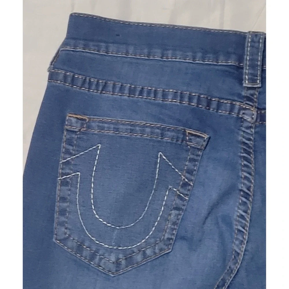 True Religion Geno Men's Relaxed Slim Fit Distressed Straight Leg Jeans‎ Size 36